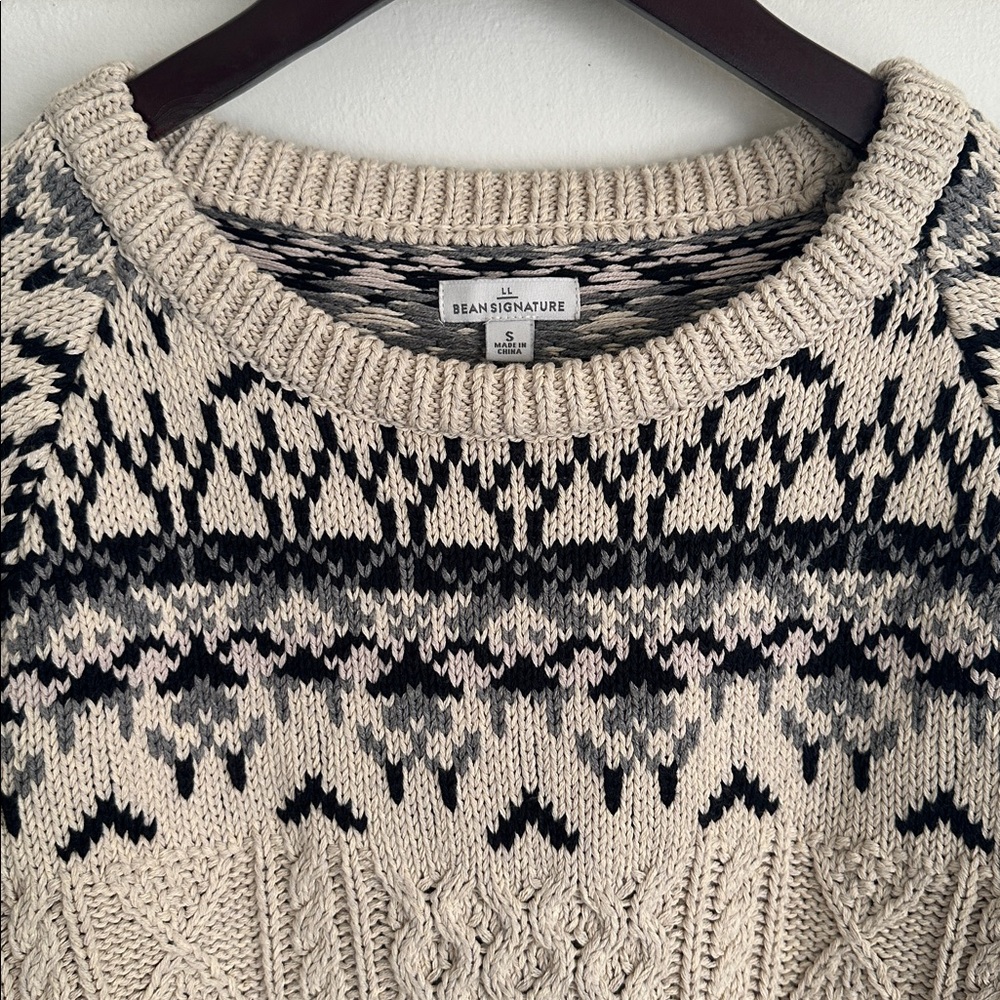 Women's Signature Cotton Fisherman Tunic Sweater, Fair Isle - Picture 2 of 9